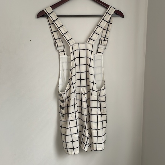 Adorable Lucca Couture black and white overalls - Picture 3 of 3